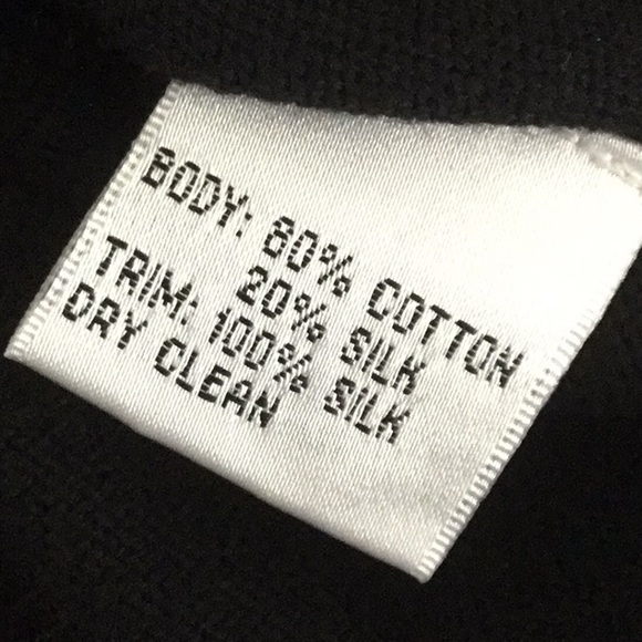 Talbots Petite Black Sweater with Silk Trim. Evening, Casual, Year Round Wear. - Picture 6 of 7